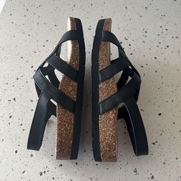 ABEO Lanai (Lacy) Women’s Size 9 Black Leather Sandals Comfortable Casual NWOB - Picture 4 of 12